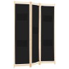 Cloison de séparation 3 panneaux Noir 120x170x4 cm Tissu 517769517769