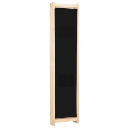 Cloison de séparation 3 panneaux Noir 120x170x4 cm Tissu 517769517769
