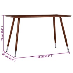 Table de salle à manger Marron 120x60x74 cm MDF 517770517770