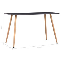 Table de salle à manger Gris et chêne 120x60x74 cm MDF 517771517771
