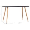Table de salle à manger Gris et chêne 120x60x74 cm MDF 517771517771