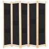Cloison de séparation 5 panneaux Noir 200 x 170 x 4 cm Tissu 517772517772