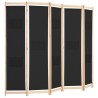 Cloison de séparation 5 panneaux Noir 200 x 170 x 4 cm Tissu 517772517772