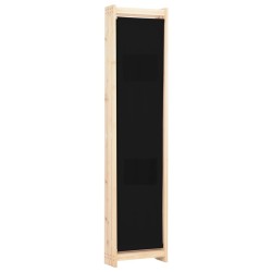 Cloison de séparation 4 panneaux Noir 160x170x4 cm Tissu 517774517774