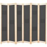 Cloison de séparation 6 panneaux Gris 240 x 170 x 4 cm Tissu 517775517775