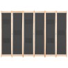 Cloison de séparation 6 panneaux Gris 240 x 170 x 4 cm Tissu 517775517775