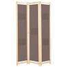 Cloison de séparation 3 panneaux Marron 120x170x4 cm Tissu 517776517776