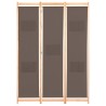 Cloison de séparation 3 panneaux Marron 120x170x4 cm Tissu 517776517776