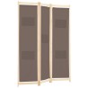 Cloison de séparation 3 panneaux Marron 120x170x4 cm Tissu 517776517776