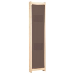 Cloison de séparation 3 panneaux Marron 120x170x4 cm Tissu 517776517776
