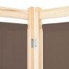 Cloison de séparation 3 panneaux Marron 120x170x4 cm Tissu 517776517776