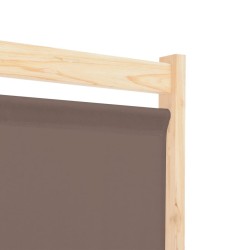 Cloison de séparation 3 panneaux Marron 120x170x4 cm Tissu 517776517776