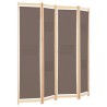 Cloison de séparation 4 panneaux Marron 160x170x4 cm Tissu 517777517777