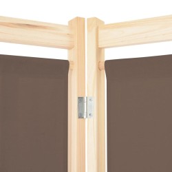 Cloison de séparation 4 panneaux Marron 160x170x4 cm Tissu 517777517777