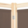 Cloison de séparation 4 panneaux Marron 160x170x4 cm Tissu 517777517777