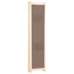 Cloison de séparation 5 panneaux Marron 200 x 170 x 4 cm Tissu 517778517778