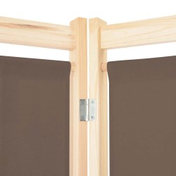 Cloison de séparation 5 panneaux Marron 200 x 170 x 4 cm Tissu 517778517778