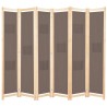 Cloison de séparation 6 panneaux Marron 240 x 170 x 4 cm Tissu 517779517779