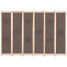 Cloison de séparation 6 panneaux Marron 240 x 170 x 4 cm Tissu 517779517779