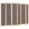 Cloison de séparation 6 panneaux Marron 240 x 170 x 4 cm Tissu 517779517779