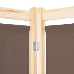 Cloison de séparation 6 panneaux Marron 240 x 170 x 4 cm Tissu 517779517779