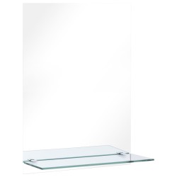 Miroir mural avec étagère 40x60 cm Verre trempé 517780517780