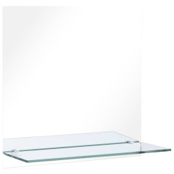 Miroir mural avec étagère 60x60 cm Verre trempé 517781517781