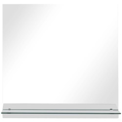 Miroir mural avec étagère 60x60 cm Verre trempé 517781517781
