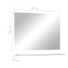 Miroir mural avec étagère 80x60 cm Verre trempé 517782517782