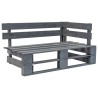 Canapé de jardin palette avec coussins gris Pinède 517783517783