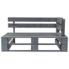 Canapé de jardin palette avec coussins gris Pinède 517783517783