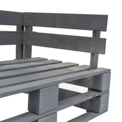 Canapé de jardin palette avec coussins gris Pinède 517783517783