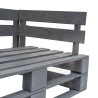Canapé de jardin palette avec coussins gris Pinède 517783517783