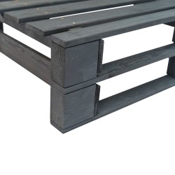 Canapé de jardin palette avec coussins gris Pinède 517783517783
