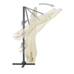 Parasol de jardin avec base portable sable 517791517791