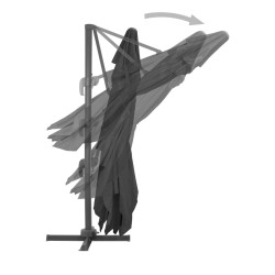Parasol de jardin avec base portable anthracite 517792517792