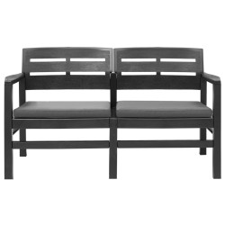 Salon de jardin 4 pcs plastique anthracite 517794517794