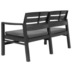 Salon de jardin 4 pcs plastique anthracite 517794517794