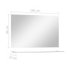 Miroir mural avec étagère 100x60 cm Verre trempé 517797517797