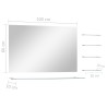 Miroir mural avec 5 étagères Argenté 100 x 60 cm 517798517798