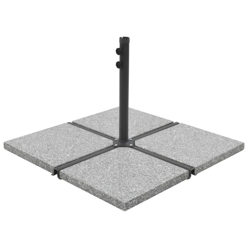 Plaques de poids de parasol 4 pcs Granit Gris Carré 100 kg 517803517803