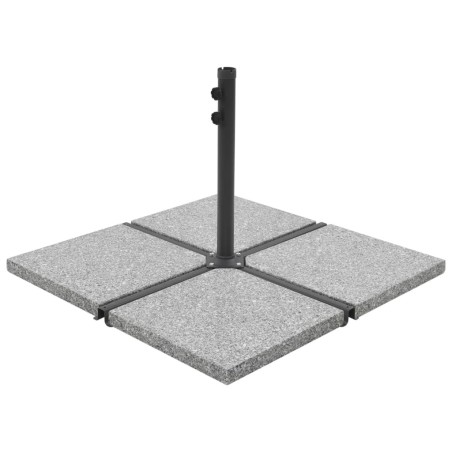 Plaques de poids de parasol 4 pcs Granit Gris Carré 100 kg 517803517803