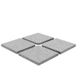 Plaques de poids de parasol 4 pcs Granit Gris Carré 100 kg 517803517803