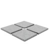 Plaques de poids de parasol 4 pcs Granit Gris Carré 100 kg 517803517803