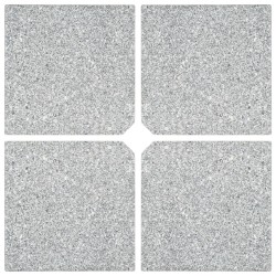 Plaques de poids de parasol 4 pcs Granit Gris Carré 100 kg 517803517803