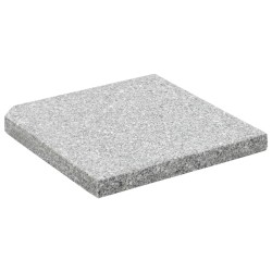 Plaques de poids de parasol 4 pcs Granit Gris Carré 100 kg 517803517803