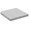 Plaques de poids de parasol 4 pcs Granit Gris Carré 100 kg 517803517803