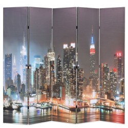 Cloison de séparation pliable 200x170 cm New York la nuit 517810517810