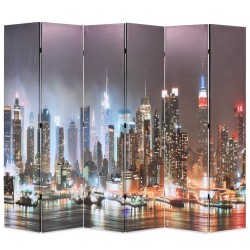 Cloison de séparation pliable 228 x 170 cm New York la nuit 517811517811