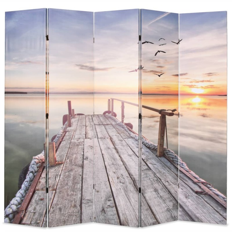 Cloison de séparation pliable 200 x 170 cm Lac 517813517813